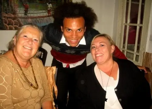 Martin Braithwaite's Mother is pictured alongside her best friend and son, Martin.