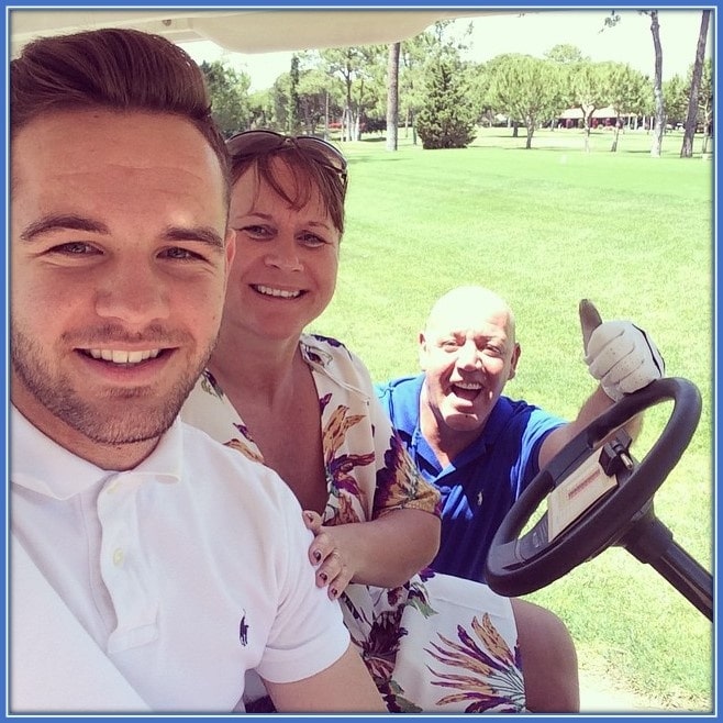 He's got that beautiful smile from his mother. Oh! His father is quite a cheerful character as well. It's a beautiful way to hang out with his parents.