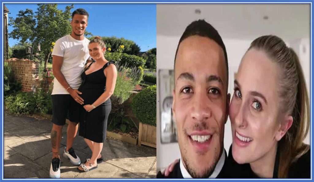 A picture featuring William Troost-Ekong and his lovely wife Molly. Image Credit: 234star, the heritage times.