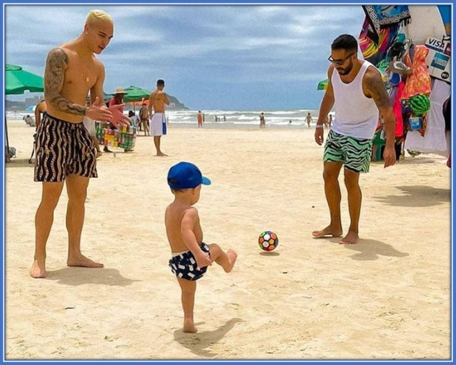 The sons and grandson of dos Santos Family - having a fun time.