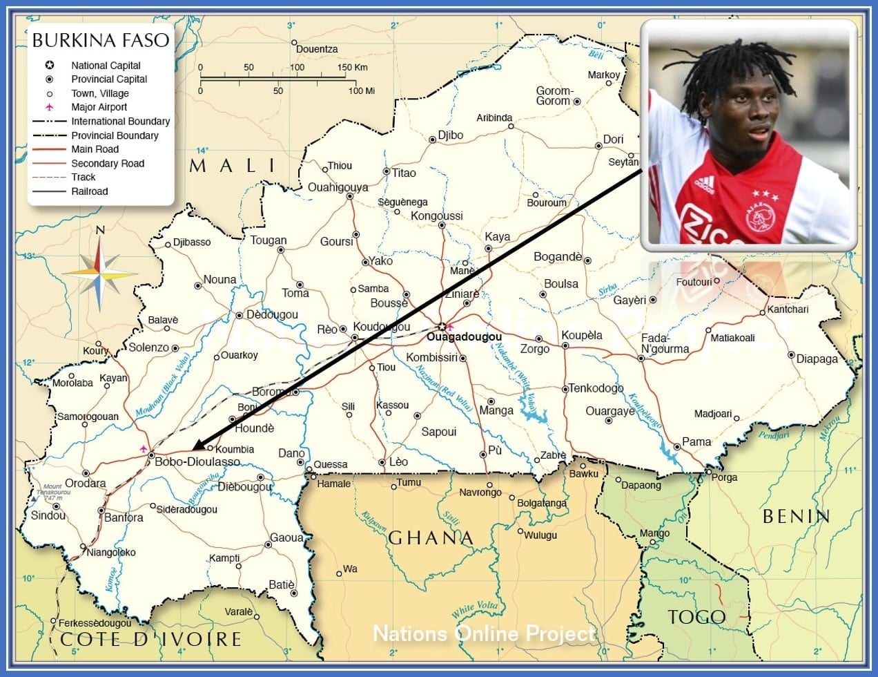 This map explains Lassina Traore's family origins.