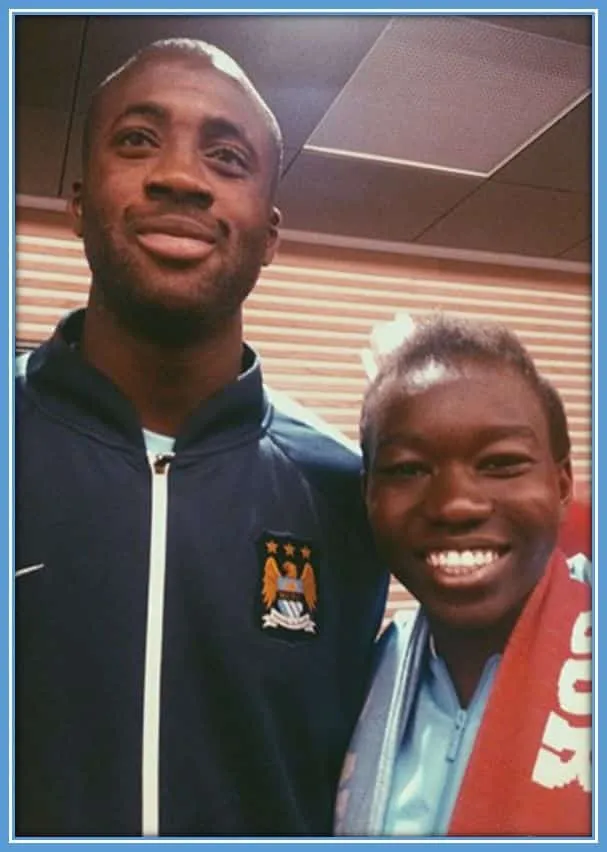 Sura Yekka and her idol Yaya Toure.