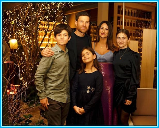 Meet Xabi Alonso's family- his three kids and his lovely wife. Photo: Twitter
