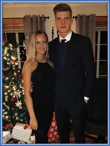 Alexander Sorloth with his sister Amalie.