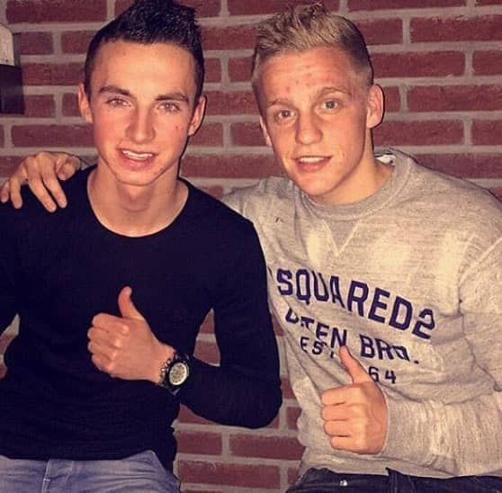 Donny van de Beek with younger brother Rody.