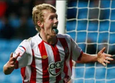 JWP celebrating his first goal for Southampton's senior team