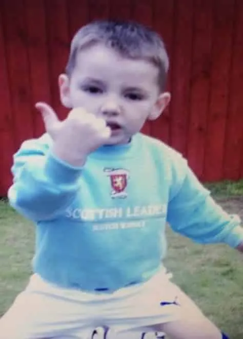 A rare photo of Billy Gilmour growing up at Ardrossan in North Ayrshire, Scotland.