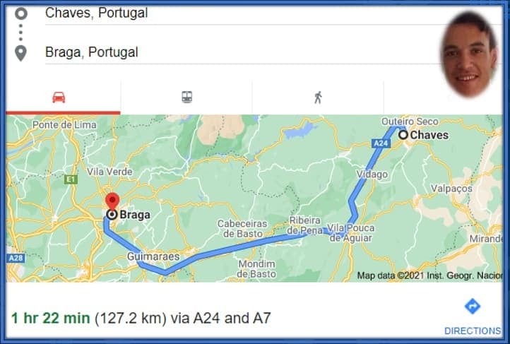 This map shows Trás-os-Montes, the place in Portugal where Pedro Goncalves's family comes from.