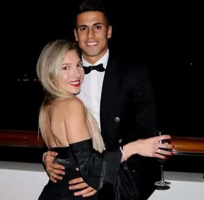 Joao Cancelo with his girlfriend, Daniela Machado.
