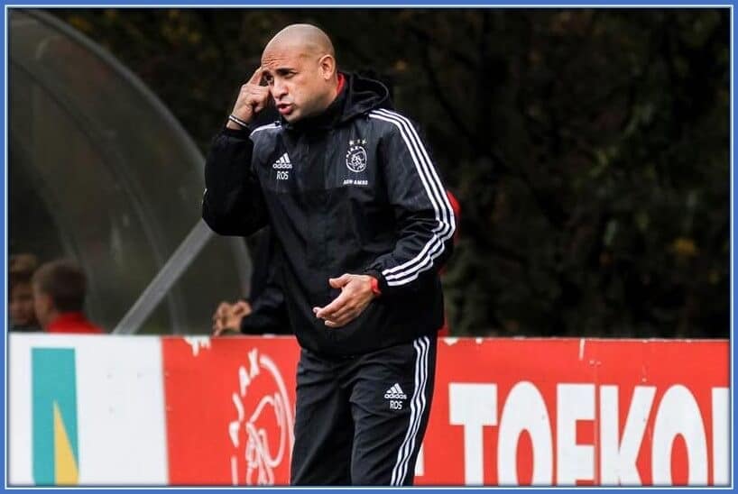His facial expression is already enough to convey his message to his player. Of course, he was a brilliant youth coach.