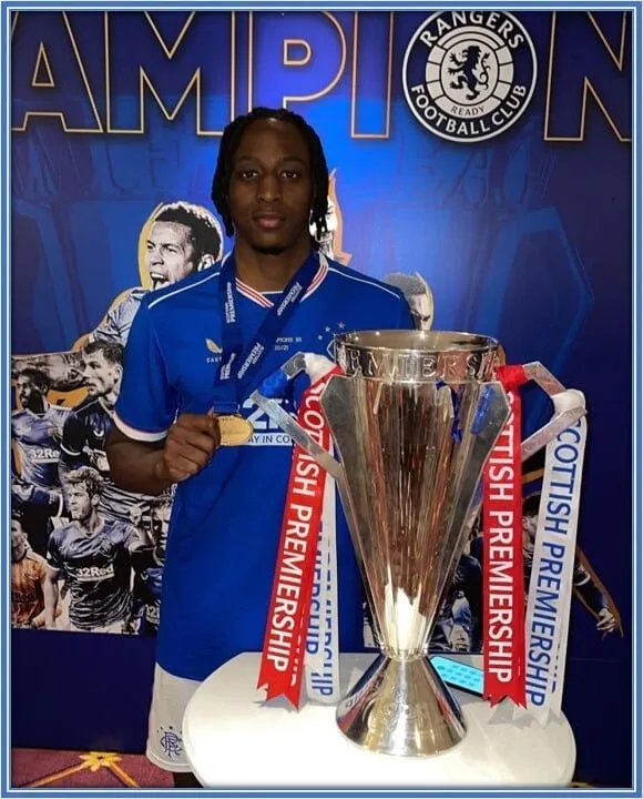 He was happy to be among the squad that lifted the Scottish Premiership for Rangers.