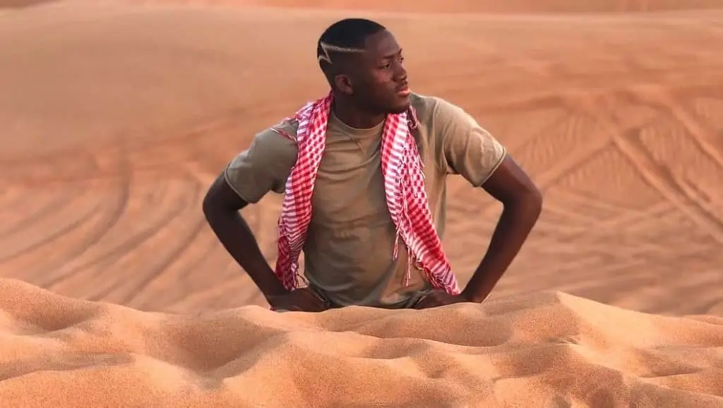 Konate loves the Dubai Desert, where he spends his holidays.
