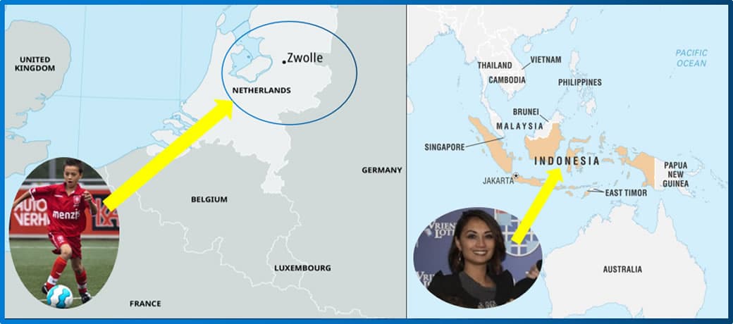 The Mosquito is from the Netherlands, while his mother is also from Indonesia. Source: Britannica.