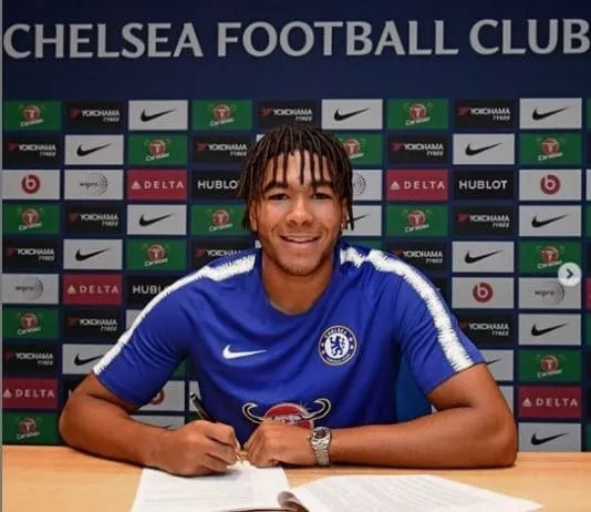 Reece James signed his first professional contract with Chelsea in 2018. Image Credit: Instagram.