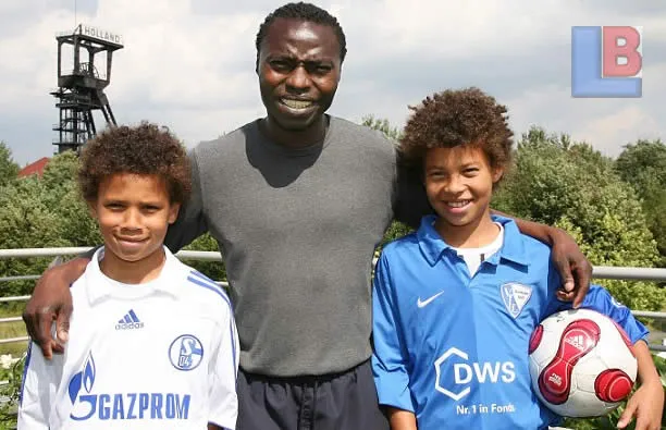 Meet Leroy Sane, alongside his father and brother during his early years, where they would often coax him into playing goalkeeper while they practiced taking shots on goal.