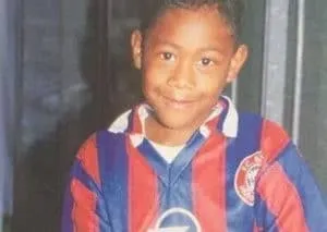 His destiny was told since his early days. This is David Alaba wearing a Bayern Munich shirt.