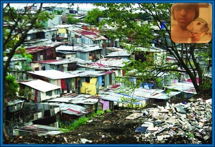 A view of the slum of Lomas de Pavas, in San José, Costa Rica - where Anthony Contreras' parents raised him.