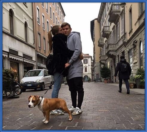 Barella and his spouse share a deep love for their cherished dog, often gracing social media with their furry friend's snapshots.