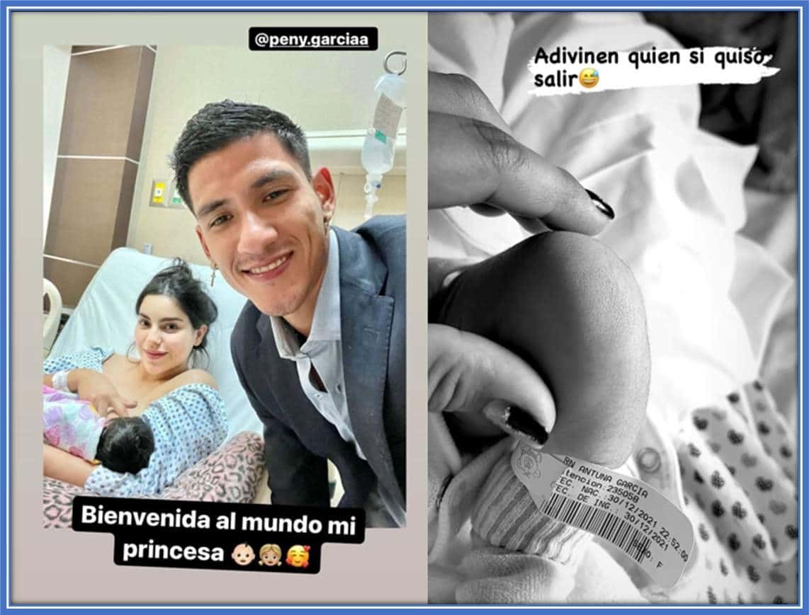 What a proud Father! Uriel Antuna had just witnessed the birth of his child.