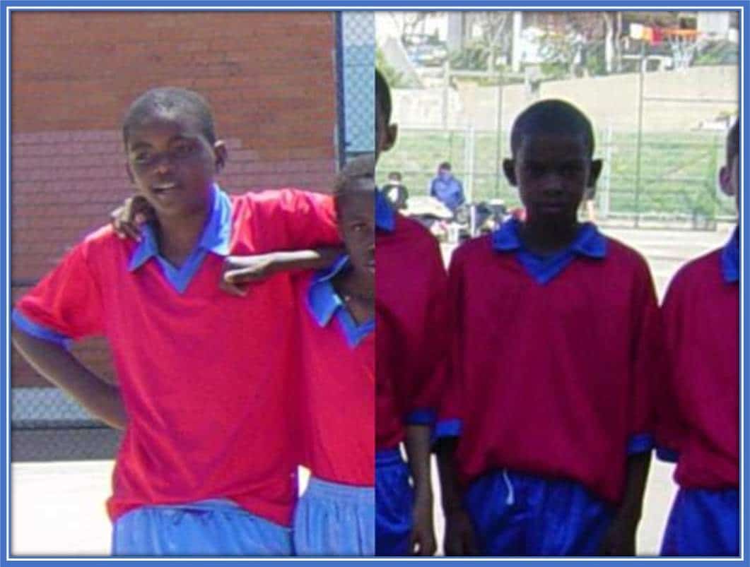 A photo of William Carvalho and Nélson Semedo - during their schooling days.