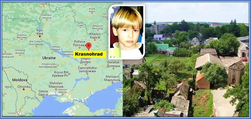 A map gallery that shows where the Ukrainian professional footballer comes from.