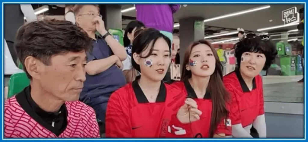 The Solid way the Striker's Mother, Father, and Sisters came to Watch Their Brother on the Pitch.