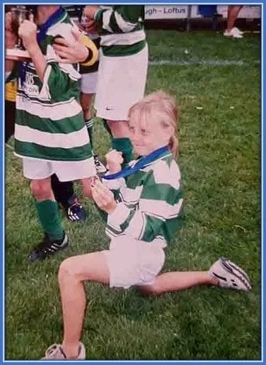 She emerged as captain of the primary school team.