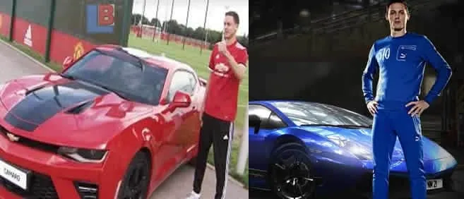 Matic's car choice to match club colours.