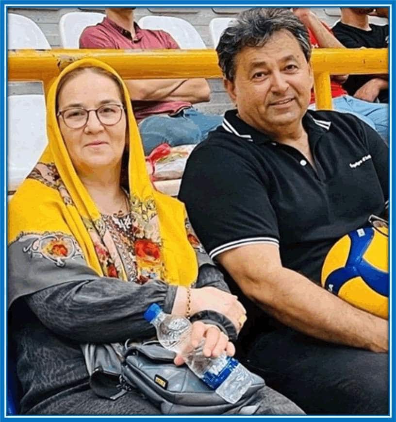 Behold Sardar Azmoun's Parents - Mother (Mrs. Azmoun) and Father (Khalil Azmoun).