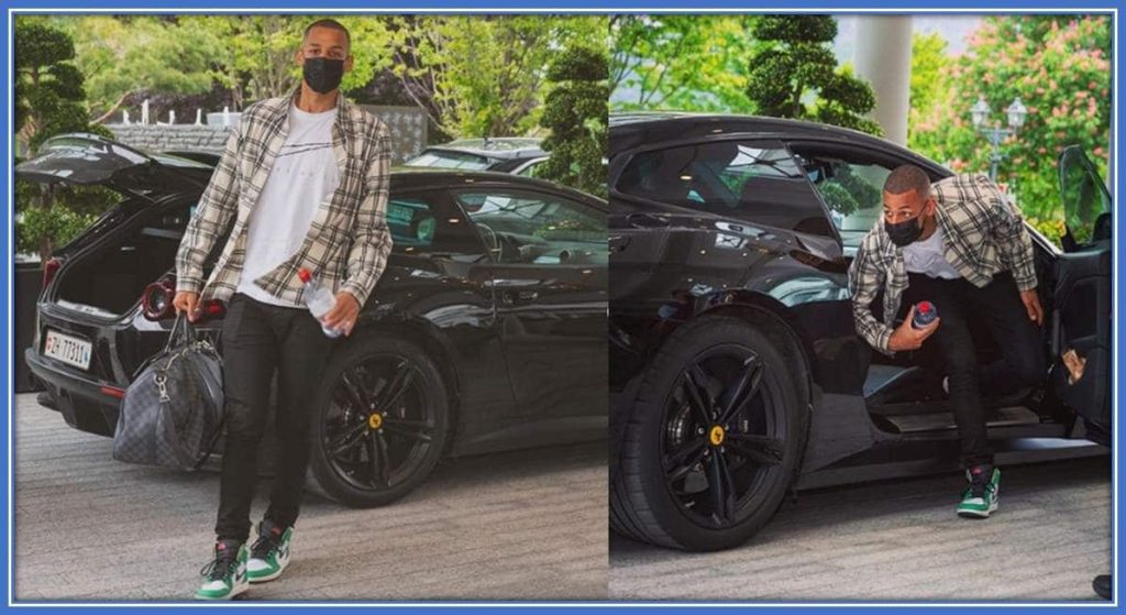 The Swiss soccer player takes a photo with his car while getting for the Euro Campaign🇨🇭