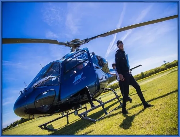 Marcus Rashford Private Chopper.