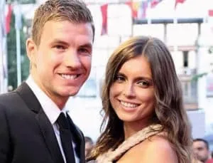 Edin Dzeko and Amra Silajdžić.