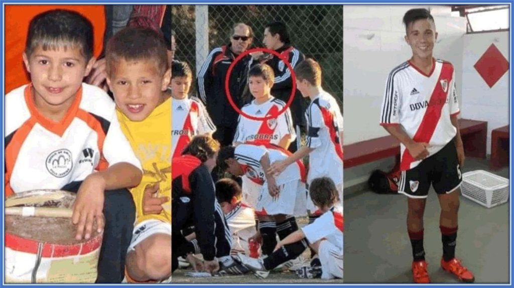 A collage of Enzo's photos at the academy is known as a breeding ground for talented footballers.