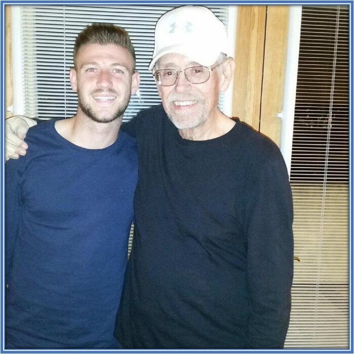 A throwback picture of the speedster and his old man.