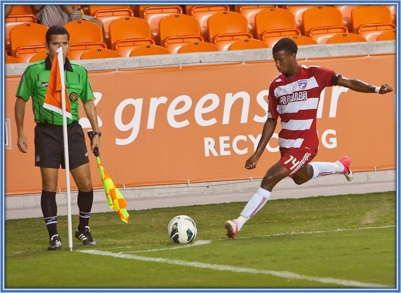 He was so young when he began his professional career with FC Dallas.