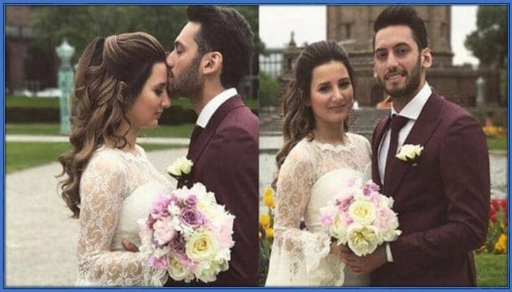 Hakan Calhanoglu Marriage to Sinem Gundogdu.