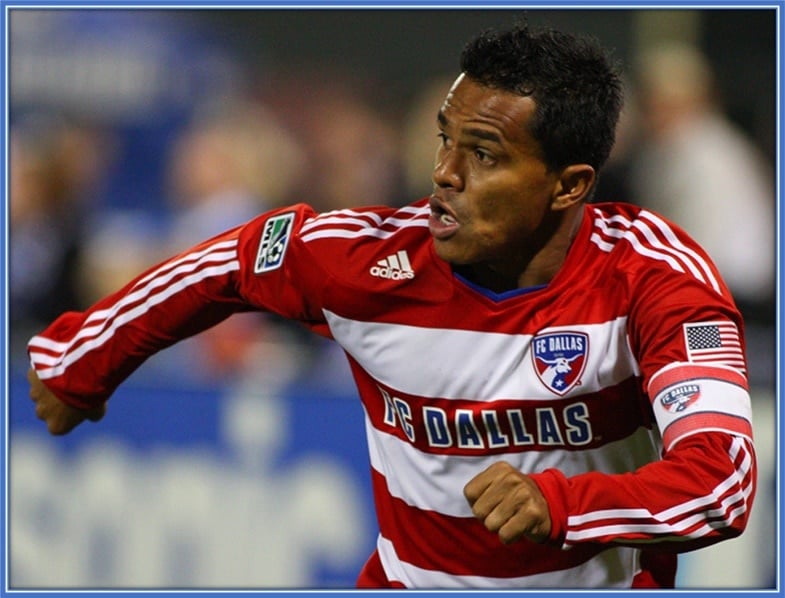 This is Jesus Ferreira's Dad during his career days with FC Dallas.