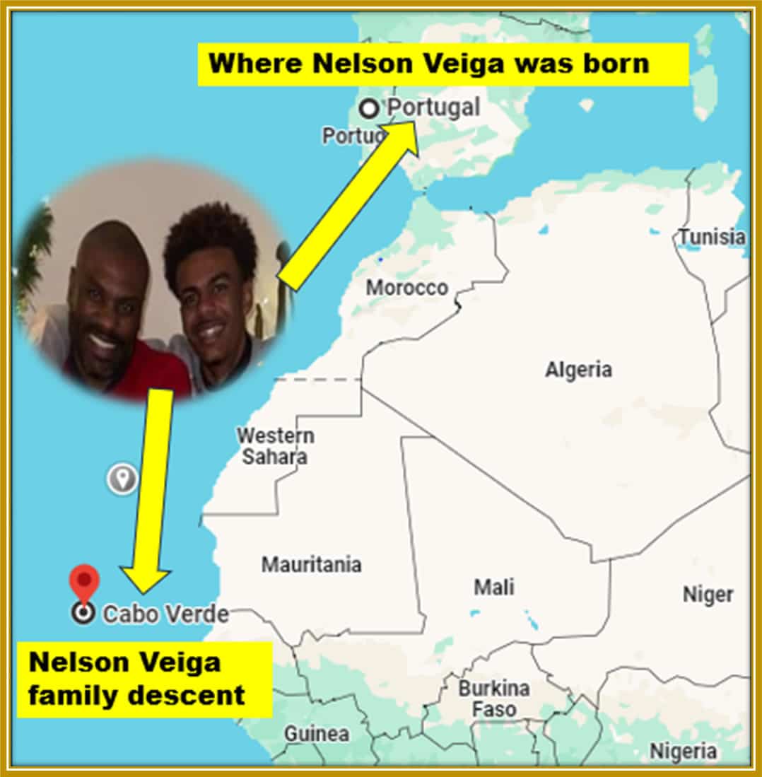 Nelson, Renato's Dad, is a native of Portugal and Cabo Verde, as the map explains.