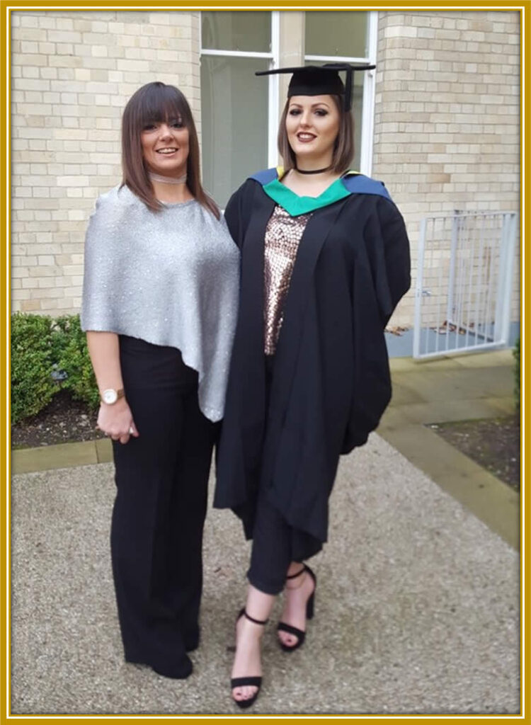 At her daughter's graduation, Keirnan Dewsbury Hall's Mother stands by her girl.