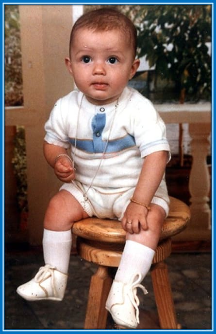 Behold, baby CR7 is in his early days.