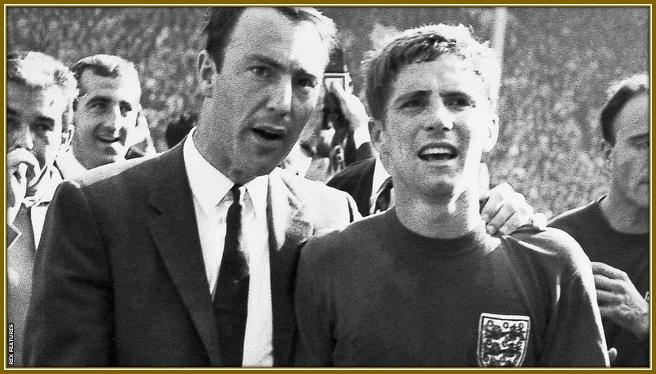 A young photo of James' great-uncle, Alan Ball Jnr, (right) who was part of England's 1966 FIFA World Cup-winning team.