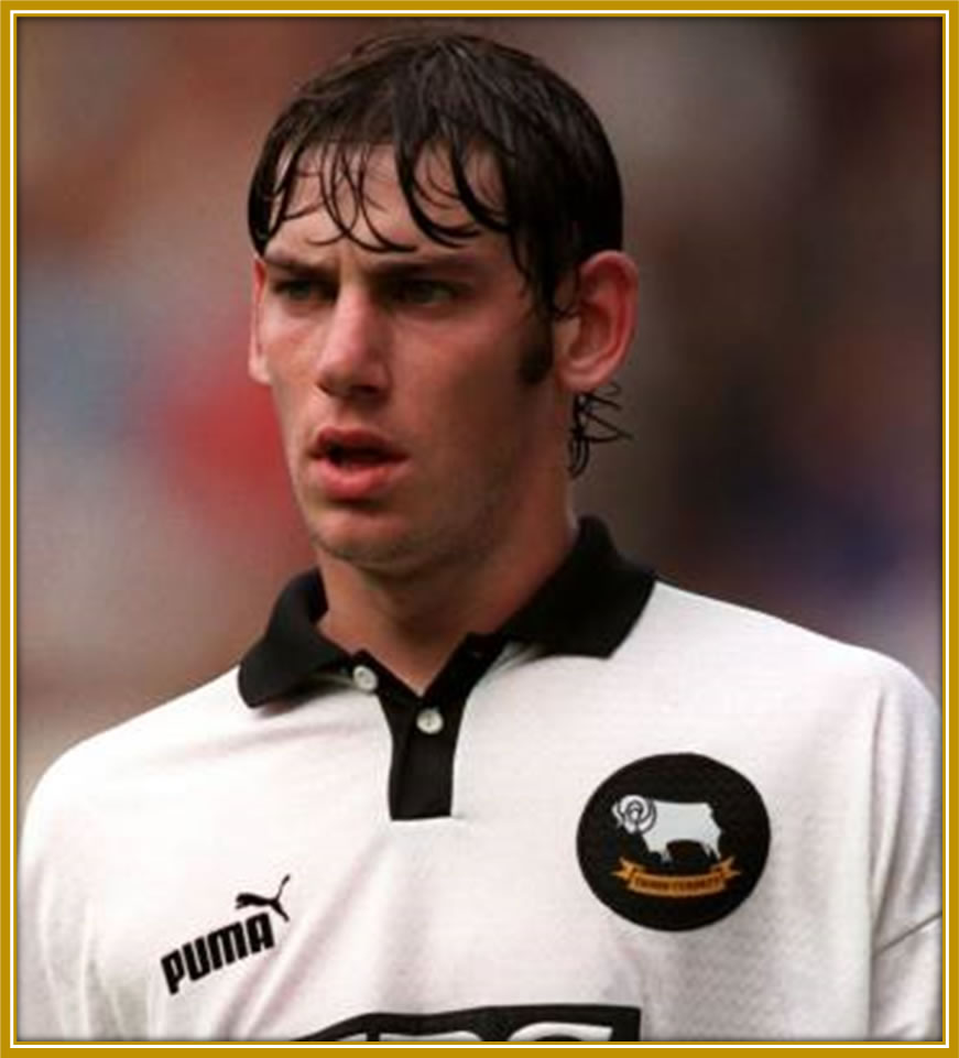 Liam Delap's father during his days as a midfielder 