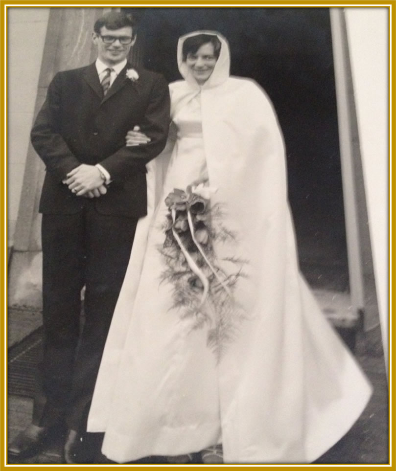 Here is Liam Delap's grandparents on their wedding day as they pronuce them husband and wife