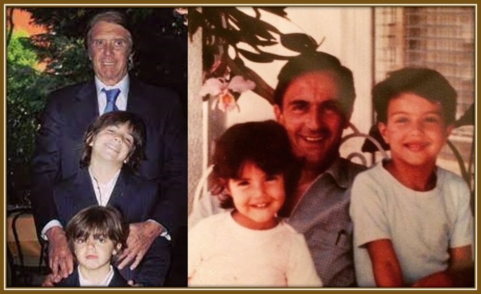 A cherished memory of a true family man and football legend. Cesare Maldini shares a warm moment with his children and grandchildren, embodying the loving spirit of the Maldini family legacy.