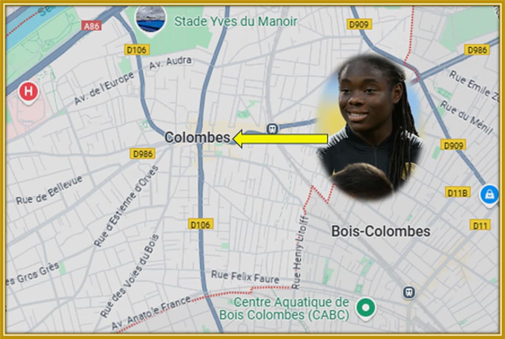 The Chelsea Forward is a native of the Colombes in France. Source: Google Maps