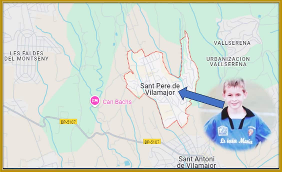 The map shows Marc Casado's origin in Spain