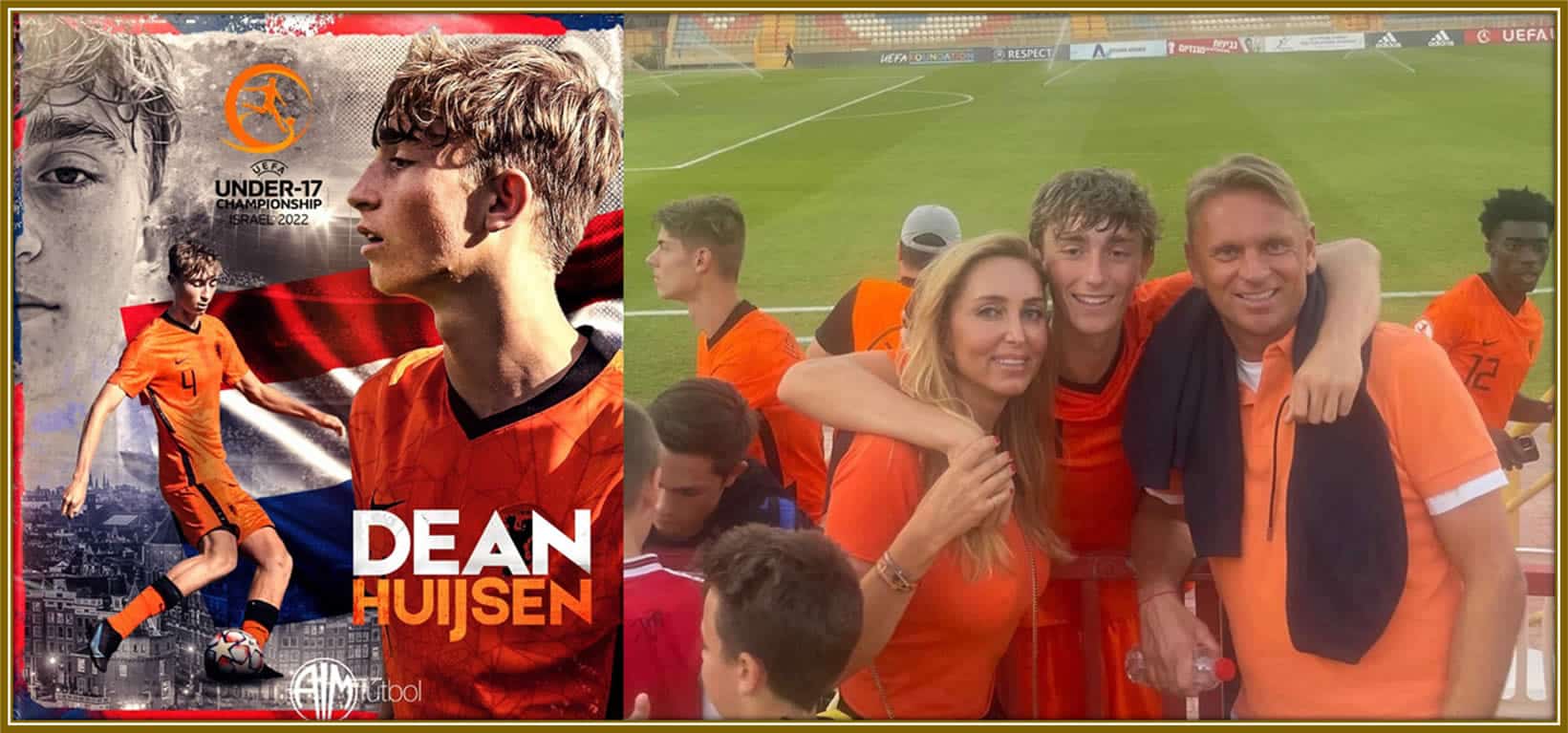 A proud moment for Dean's parents as they cheered him on at the UEFA European Under-17 Championship, standing by their son every step of the way. 