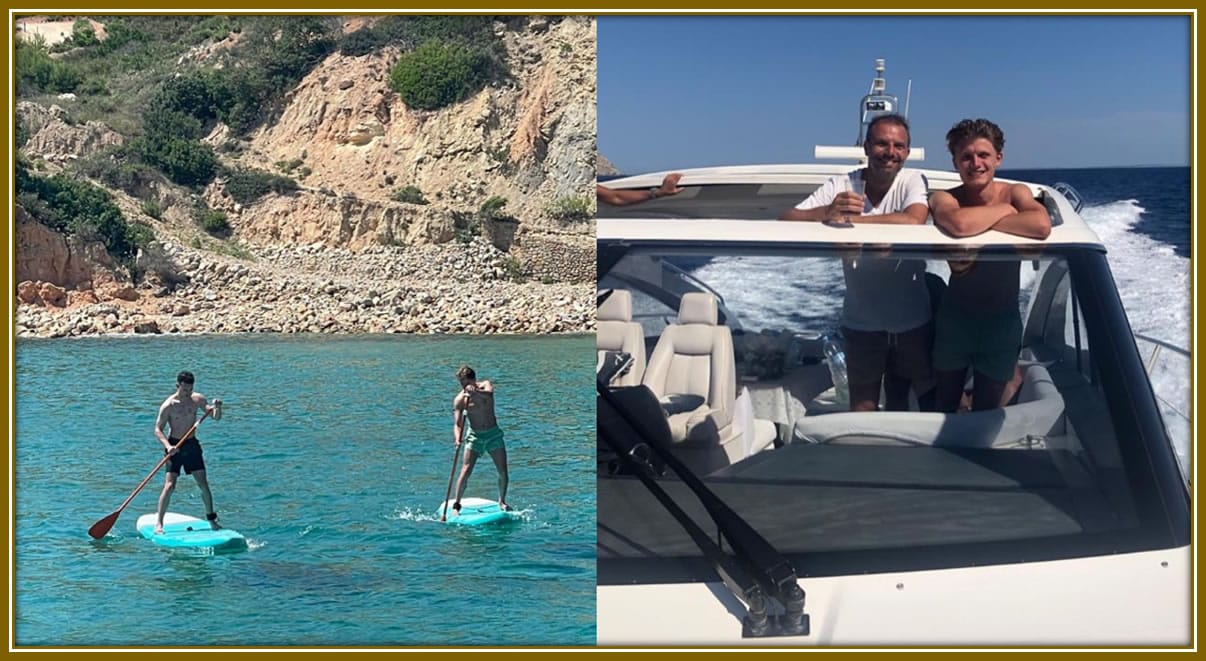 Father and son beyond the pitch: Sem Steijn and his dad, Maurice, enjoying their favorite boat tour—a bond stronger than football.