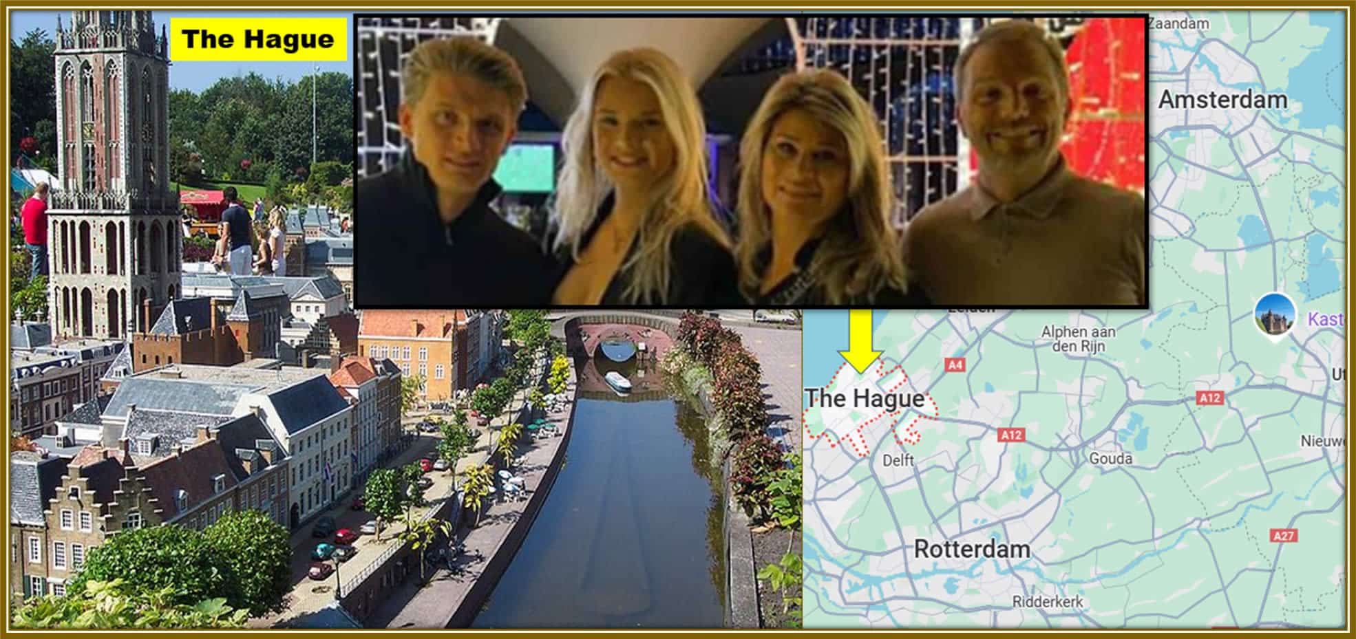 The Steijn family’s roots in The Hague, marked on the map, where their journey of resilience and unity began.