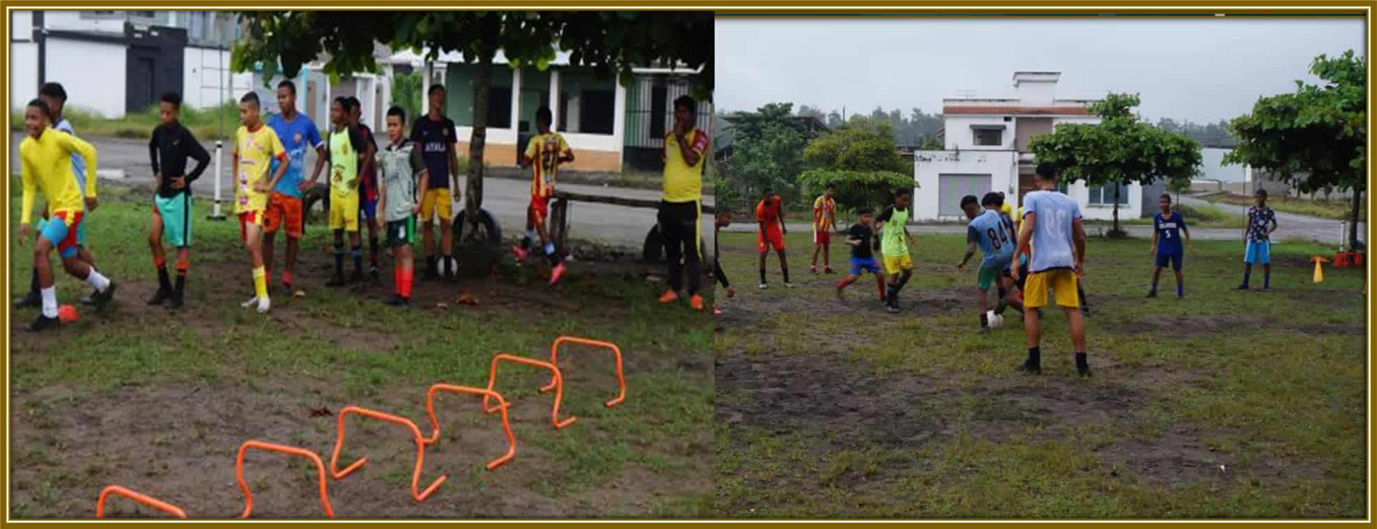 Boys from his neighborhood gather here on daily basis, inspired to follow in Willian Pacho's footsteps and turn their dreams into reality, just like he did years ago."